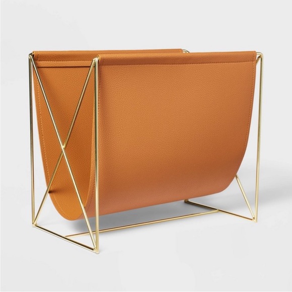 Threshold Other - THRESHOLD NEW faux leather magazine organizer -brown